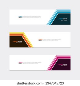 Abstract geometric web design banner template isolated on grey background. Landing page Web Design Elements EPS 10