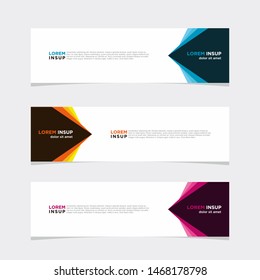 Abstract geometric web design banner template isolated on dark grey colors