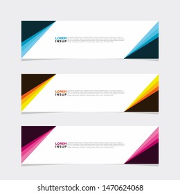 Abstract geometric web design banner template