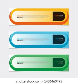 Abstract geometric web design banner template isolated on dark grey background