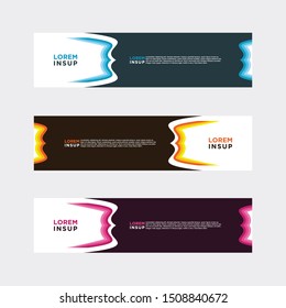 abstract geometric web design banner template isolated on dark grey background