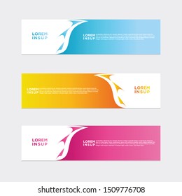 abstract geometric web design banner template isolated on dark grey background