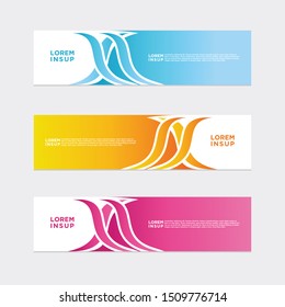 abstract geometric web design banner template isolated on dark grey background