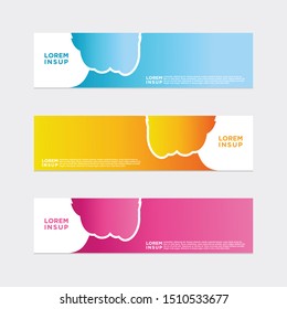 abstract geometric web design banner template isolated on dark grey background