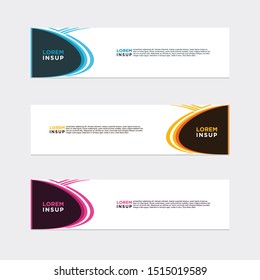 abstract geometric web design banner template isolated on dark grey background