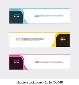 abstract geometric web design banner template isolated on dark grey background