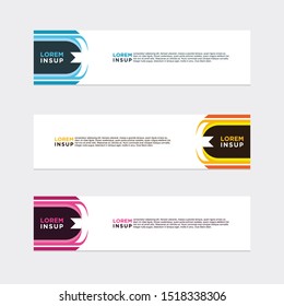 abstract geometric web design banner template isolated on dark grey background