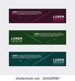 plantilla de banner de diseño web geométrico abstracto aislado en fondo gris oscuro