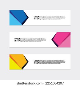 plantilla de banner de diseño web geométrico abstracto aislado en fondo gris oscuro
