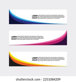 abstract geometric web design banner template isolated on dark grey background