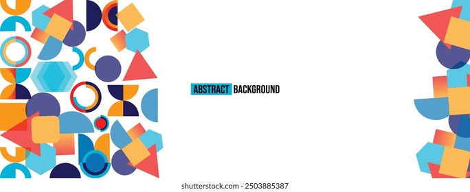 abstract geometric white background with different geometric shapes corporate simple minimalist design, presentation, brochure cover banner isolated vector design on white background