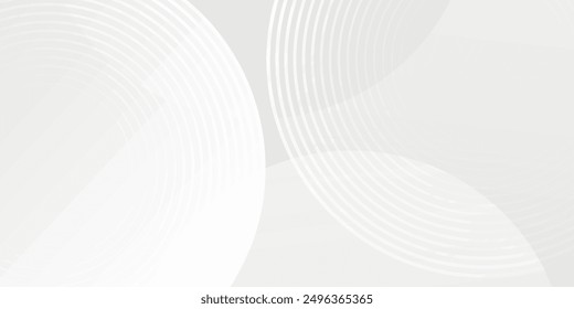 Abstract geometric white background overlapping layers on bright space with line effect decoration. Circle style concept modern graphic design element eps 10