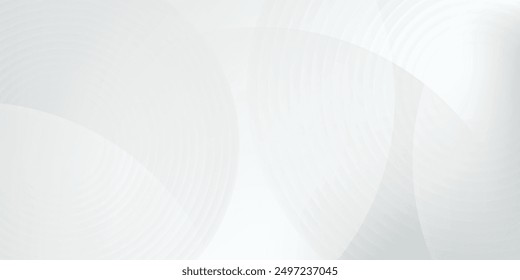 Abstract geometric white background overlapping layers on bright space with line effect decoration. Circle style concept modern graphic design element eps 10