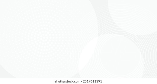 Abstract geometric white background overlapping layers on bright space with line effect decoration. Circle style concept modern graphic design element for banner, eps10.
