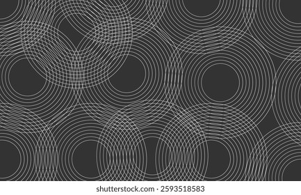 Abstract geometric white background overlapping layers on bright space with line effect decoration. Circle style concept of modern graphic design element for banner.