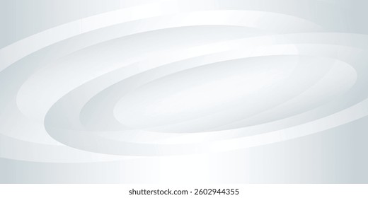 Abstract geometric white background with overlapping layers on bright space with line effect decoration. Circle style concept, modern graphic design element for banner.