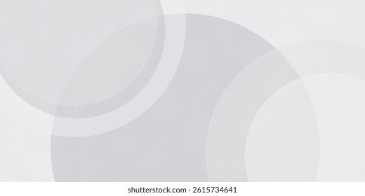 Abstract geometric white background overlapping layers on bright space with line effect decoration. Circle style concept modern graphic design element for eps10 banner.