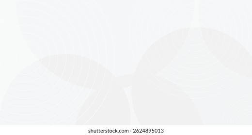 abstract geometric white background overlapping circles on white space with lines effect modern graphic design element for banner, posters, cards, invitation, brochure, cover and social media