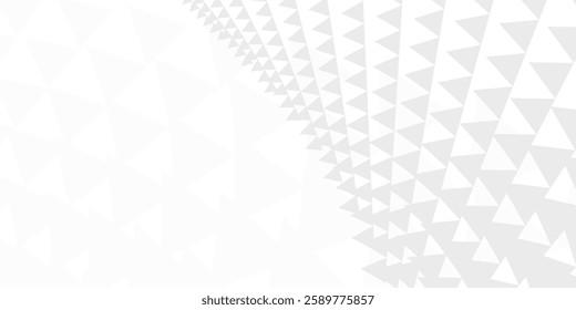 Abstract geometric white background with seamless gray pattern and 3D shapes for modern design and business concept
