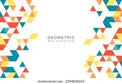 Abstract geometric white background with triangle shapes 