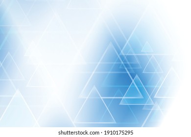 Abstract Geometric White And Blue Color Background With Triangle Shape. Vector Illustration.