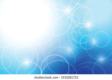 Abstract geometric white and blue color background with round shape. Vector illustration.