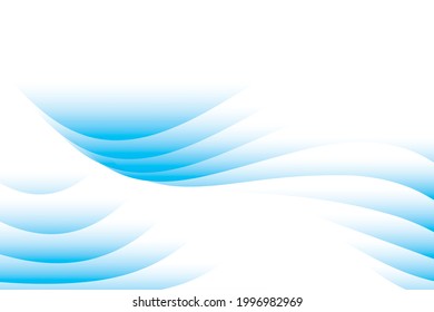Abstract geometric white and blue color background, modern design with wavy shape. Vector illustration.