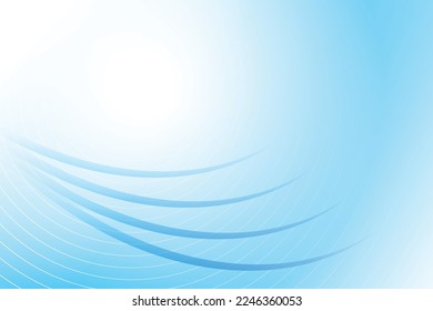 Abstract geometric white and blue color background with geometric round shape. Vector illustration.