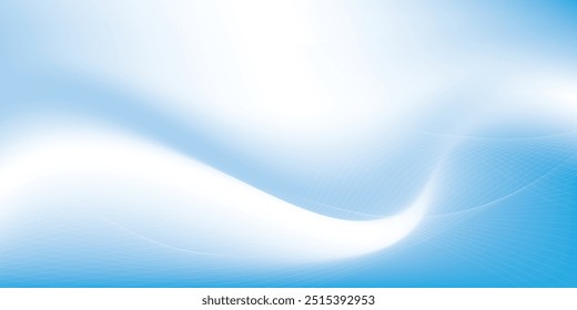 Fundo geométrico abstrato branco e azul cor com linhas de curva, padrão ondulado. Ilustração vetorial.