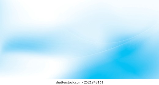Abstract geometric white and blue color background with curve lines. Vector illustration.