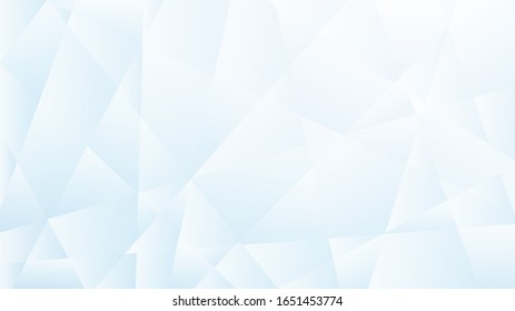 Abstract geometric white and blue polygon or lowpoly vector technology concept background. EPS10 illustration style design. 