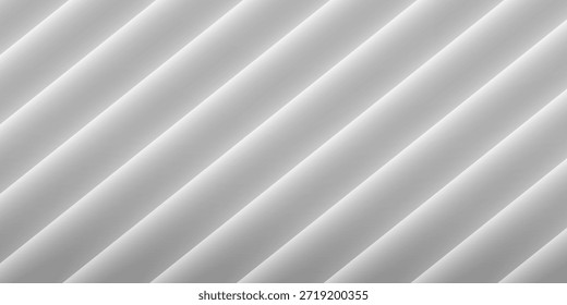 Fundo abstrato da cor branca geométrica. Textura com linhas diagonais. Padrão abstrato. Textura de linhas monocromáticas. O gradiente distribui camadas. Fundo listrado branco abstrato. Ilustração vetorial.