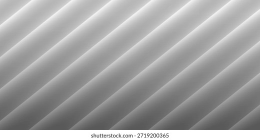 Fundo abstrato da cor branca geométrica. Textura com linhas diagonais. Padrão abstrato. Textura de linhas monocromáticas. O gradiente distribui camadas. Fundo listrado branco abstrato. Ilustração vetorial.
