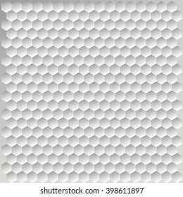 Abstract geometric white graphic halftone hexagon pattern.Honeycomb modern Vector abstract background.
