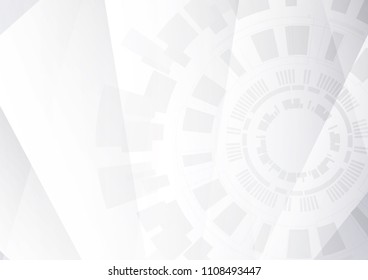 Abstract geometric white and gray Background .Technology modern , with space for design, text input,vector illustration.