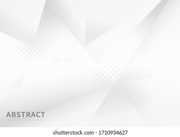 Abstract geometric with white and gray background. You can use for template brochure design. poster, banner web, flyer, etc. Vector illustration