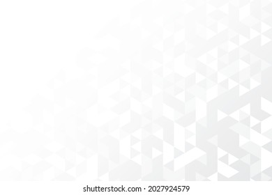 Abstract geometric white gray background pattern, gradient mosaic backdrop, hipster geometric triangle background vector illustration