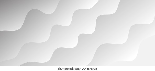 Abstract geometric white and gray background with gradient waves texture. Modern design technologies for cover, splash vector illustration.