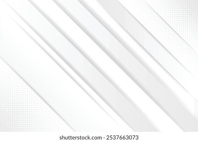Abstrakter geometrischer weißer und grauer Hintergrund. mit Platz für Konzept Design Technologie und modern.