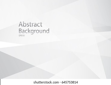 Abstract geometric white and gray Background with copy space