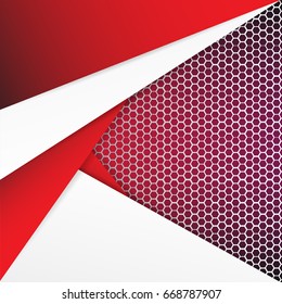 Abstract geometric White, gray and black Card papers for text message with layer background, vector illustration
