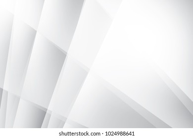 Abstract geometric white and gray color background. Vector, illustration.