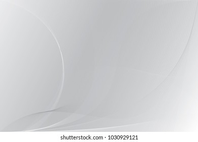 Abstract geometric white and gray color background with wave element. Vector, illustration.