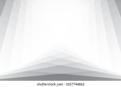 Abstract geometric white and gray color background. Vector, illustration.
