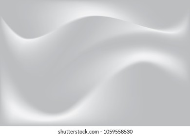 Abstract geometric white and gray color background with wave element. Vector, illustration.