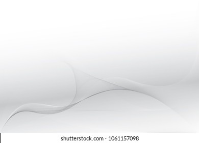 Abstract geometric white and gray color background with wave element. Vector, illustration.