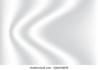 Abstract geometric white and gray color background with wave element. Vector, illustration.