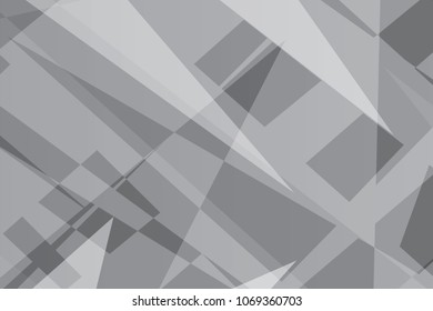 Abstract geometric white and gray color background. Vector, illustration.
