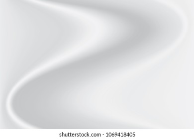 Abstract geometric white and gray color background with wave element. Vector, illustration.