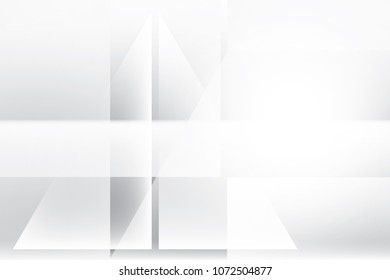 Abstract geometric white and gray color background. Vector, illustration.